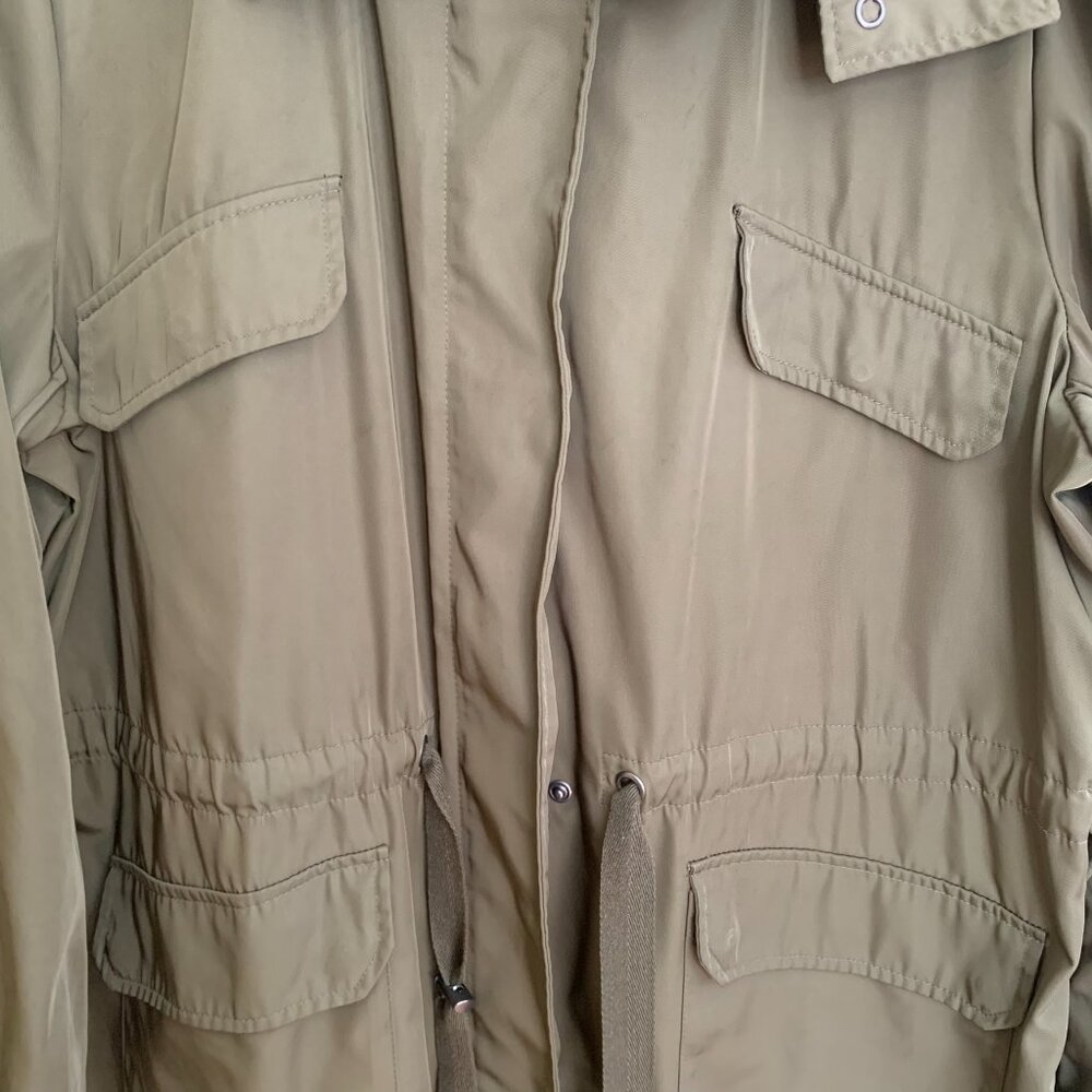 Avec Les Filles Womens Size XL Olive Green Mid Length Parka /Utility Jacket - Picture 6 of 13